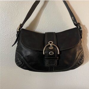Coach Black Leather Shoulder Bag